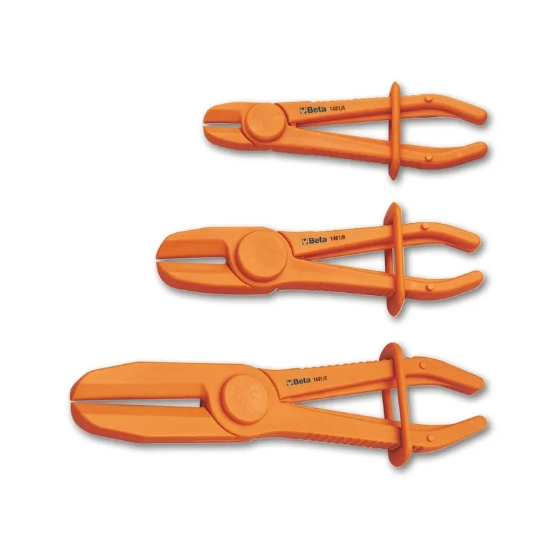 Serie di 3 pinze in plastica per occlusione tubi e manicotti (art. 1481PL/A, 1481PL/B, 1481PL/C) - Beta 1481PL/S3 Offerta