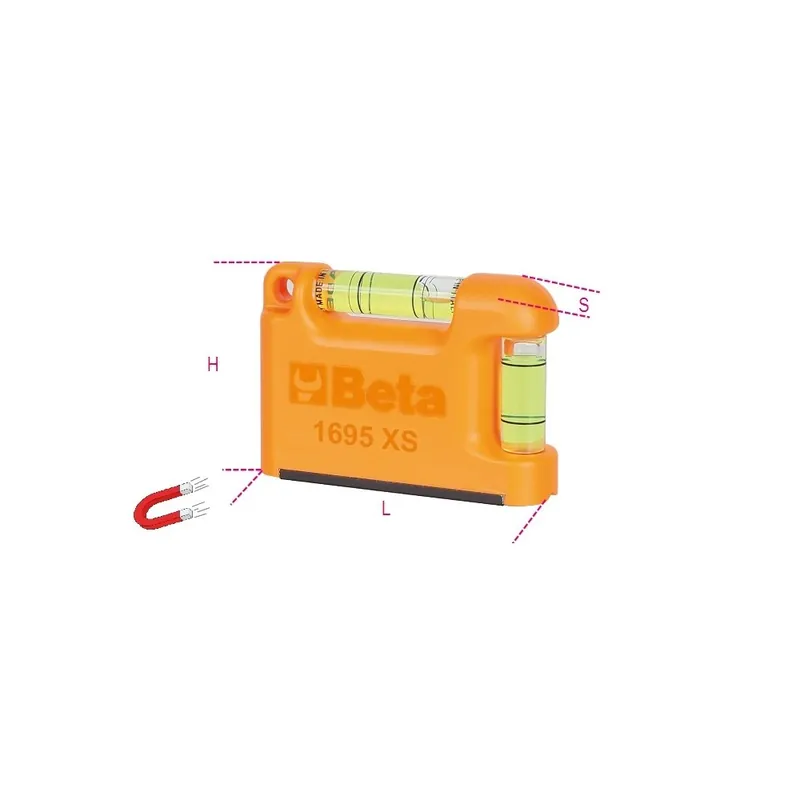 Livella tascabile magnetica con base a V - Beta 1695XS Ultime Pezzi