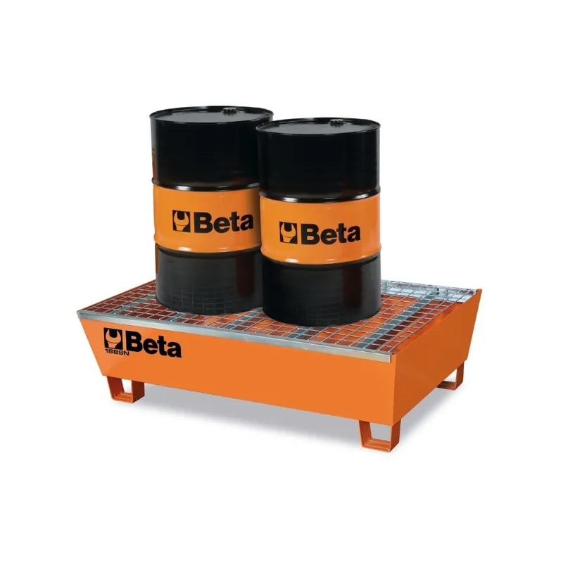 Base in acciaio per movimentazione e stoccaggio di 2 fusti da 200 l - Beta 1889N Novità