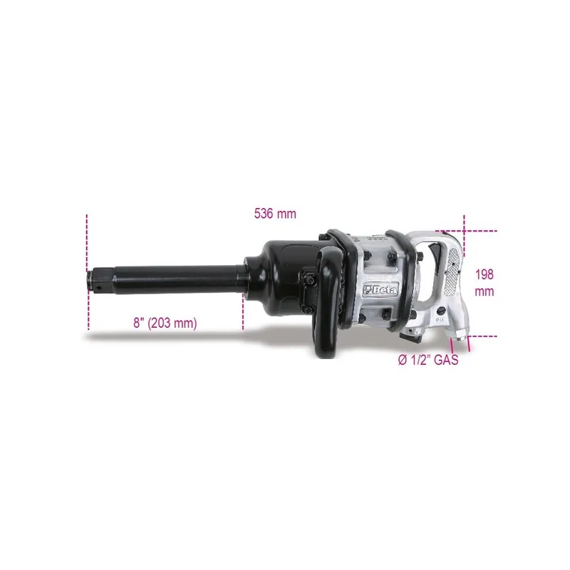 Consegna Rapida Avvitatore pneumatico 1" albero 8" 2445 Nm - Beta 1930LA