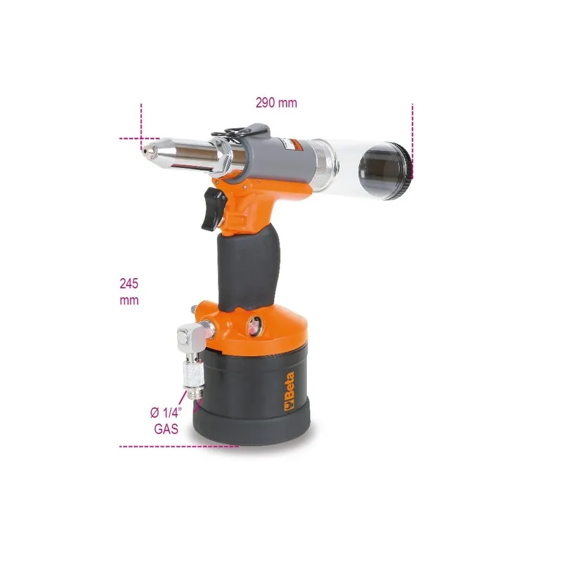 Rivettatrice pnueumatica con aspirazione automatica 4.8mm - Beta 1946C4,8 Compra Online