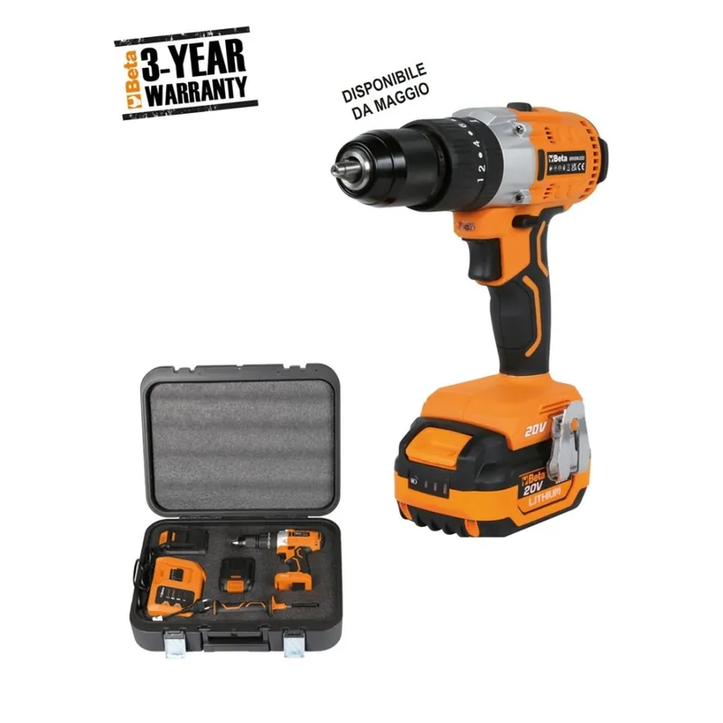 Kit trapano avvitatore a percussione 20V BRUSHLESS - Beta 1972/K20V-13BMC Occasione Imperdibile