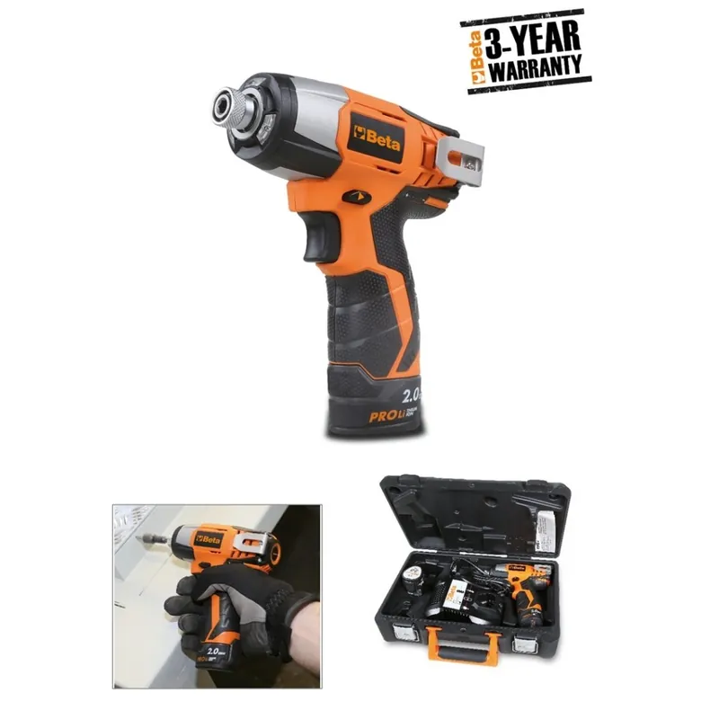Avvitatore reversibile ad impulsi 12V ideale per spazi ristretti, esercita una coppia elevata di 115 Nm e ... - Beta 1982/12EF Solo Oggi