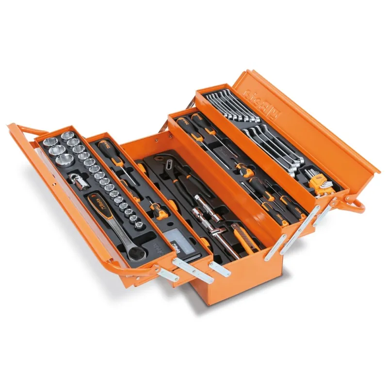 Cassetta porta attrezzi in lamiera con 91 utensili per manutenzione - BetaWORKER BW 2120L-E/T91 Pagamento Sicuro