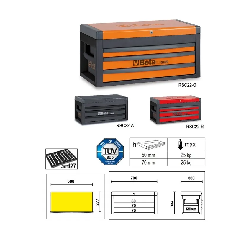 Promozione Cassettiera portautensili con 3 cassetti - Beta RSC22
