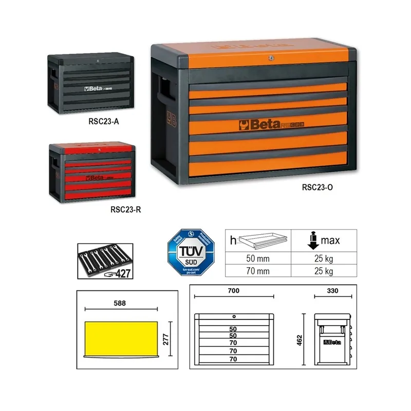 Prezzo Di Fabbrica Cassettiera portautensili con 5 cassetti - Beta RSC23