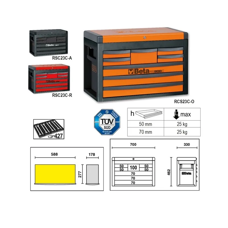 Direttamente Dal Produttore Cassettiera portautensili con 8 cassetti - Beta RSC23C