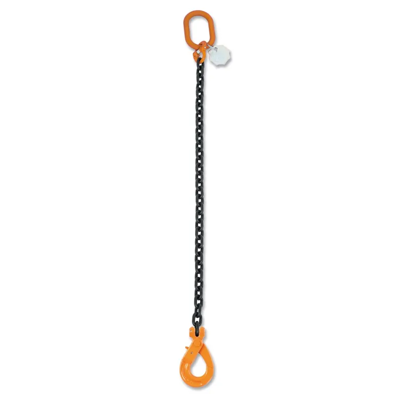 Nuova Collezione Pendente per sollevamento catena a 1 braccio, gancio Self-Locking grado 8 - Robur 8091SL
