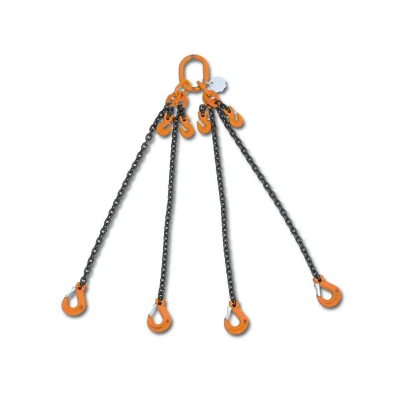 Offerta Speciale Pendenti per sollevamento con ganci accorciatori catena a 4 bracci, grado 8 - Robur 8098
