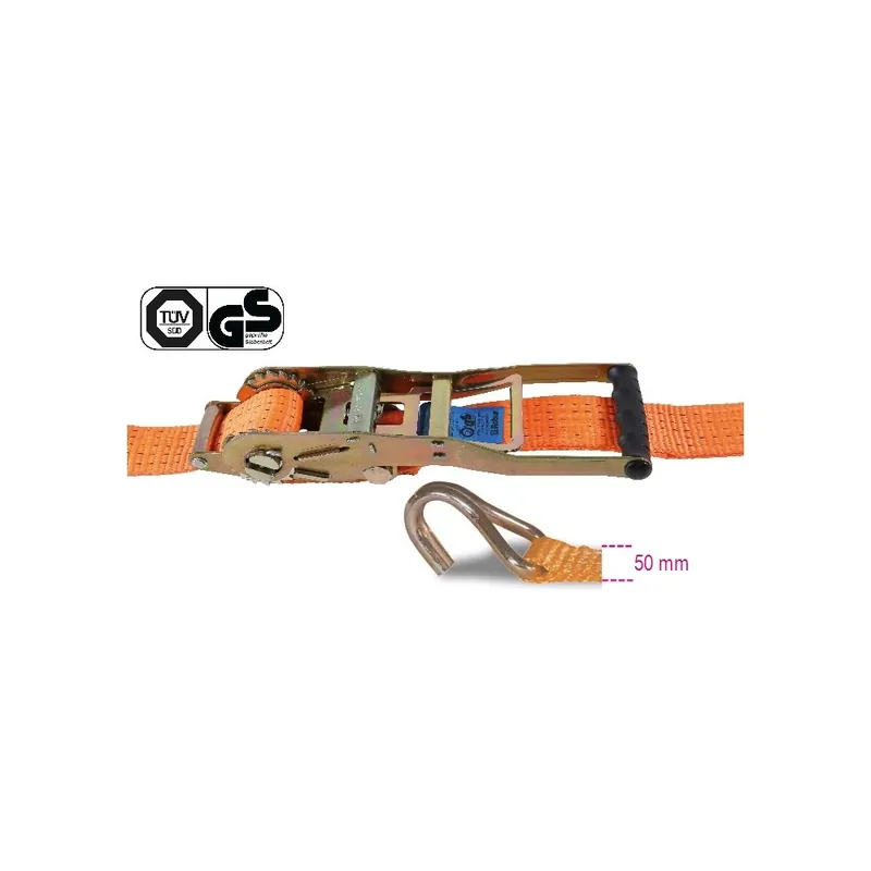 Cinghia ancoraggio a cricchetto LC 2500 kg con ganci a uncino - Robur 8184 Must-Have