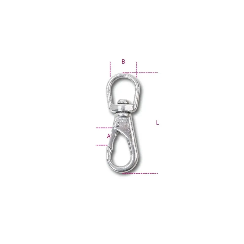 Super Prezzo Moschettoni a gancio con girello e sicura inox AISI 316 - Robur 8267