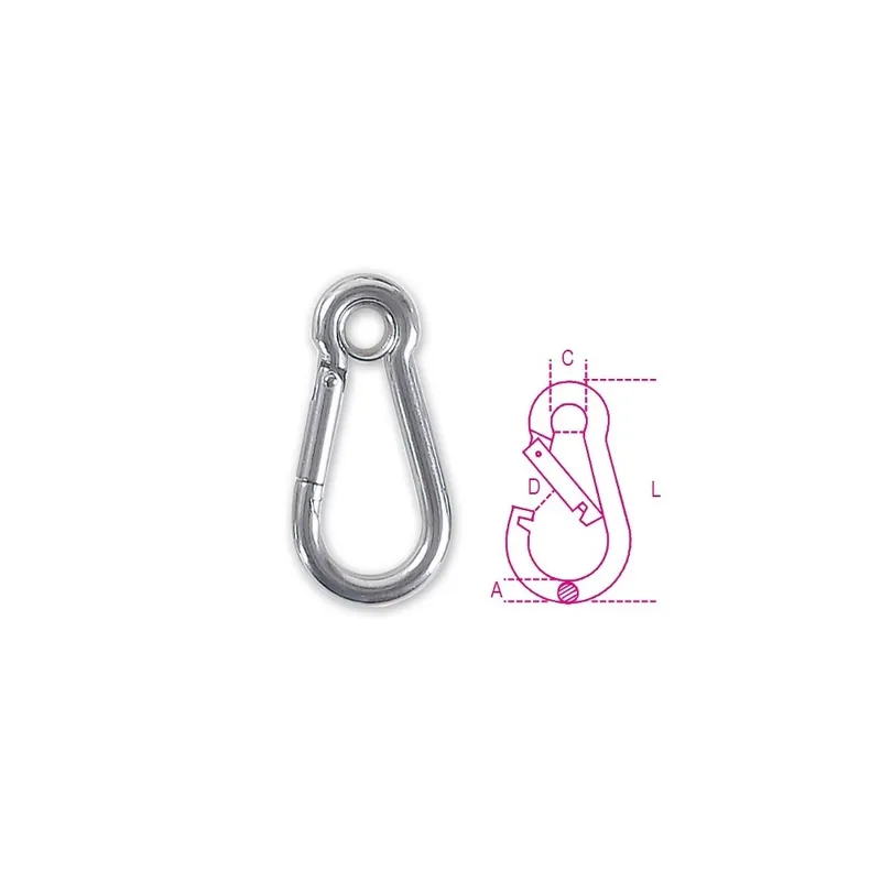 Direttamente Dal Produttore Moschettoni con anello inox AISI 316 - Robur 8274A