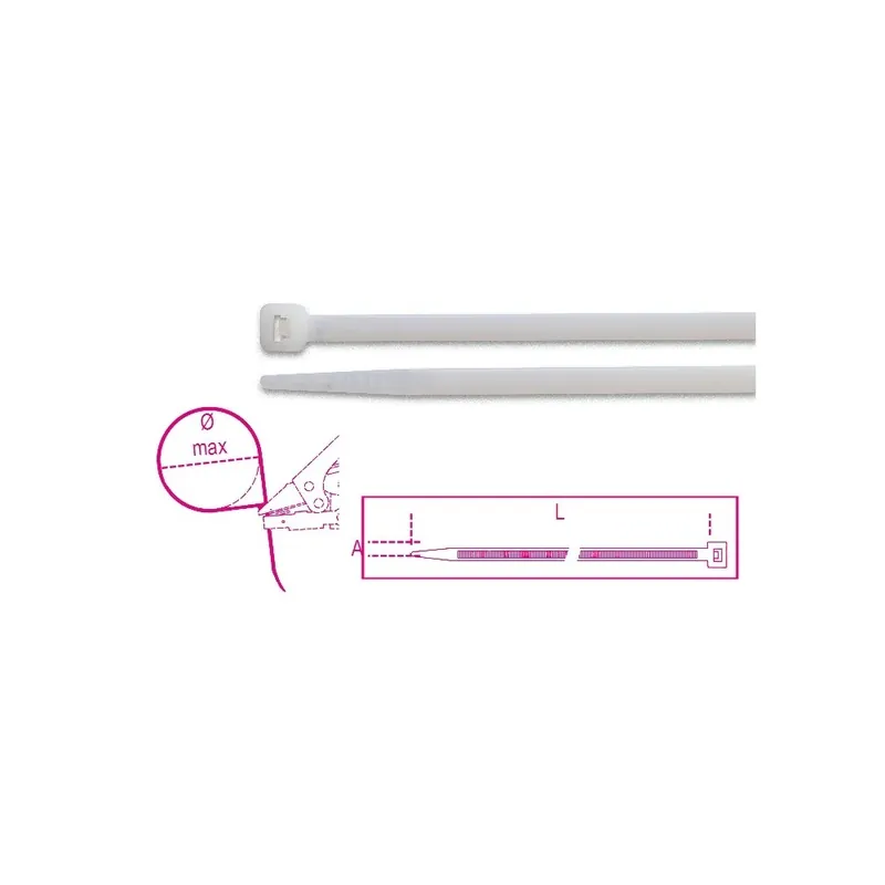 Subito Disponibile Fascette in nylon, colore naturale - BMGroup 1748-BV2