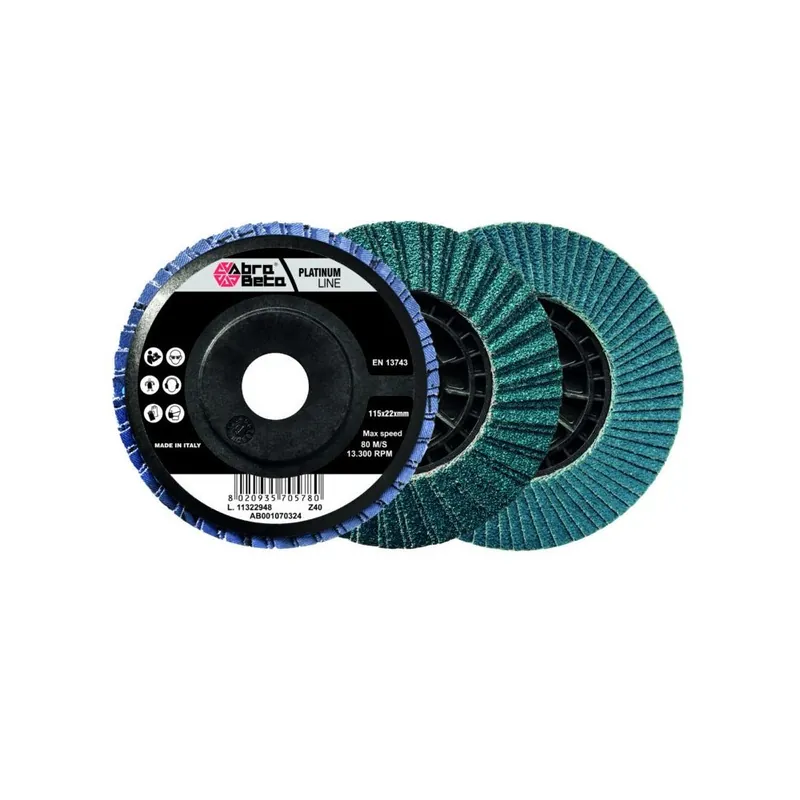 Compra Online Dischi lamellari in zirconio supporto nylon rinforzati profilo piano - Abrabeta