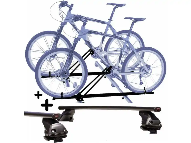 Kit 2 Portabici tetto + Barre per CITROEN E-C4/E-C4 X 2020-2022 universali c/Chiavi Barre 127 CM + Kit Attacchi montaggio facile Compra Adesso