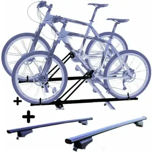 Vendita Finale Set 2 Portabici tetto + Barre per SANDERO STEPWAY del 2020 universali con Chiavi Barre 110 CM + Kit Attacchi montaggio facile