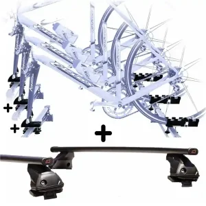 3 Portabici + Barre Auto per ASTRA Sport Tourer c/Attacco a Forcella registrabili Barre 127 CM + Kit Attacchi montaggio facile Non Perdere