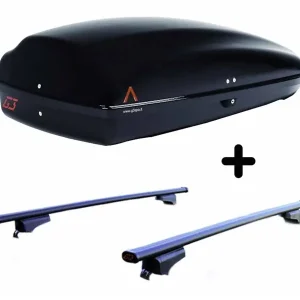 Vendita Finale Set BOX + Barre Portatutto per BMW SERIE 3 Touring 1999-2018 capiente 240 Litri Nero con Serratura Barre 110 CM + Kit Attacchi