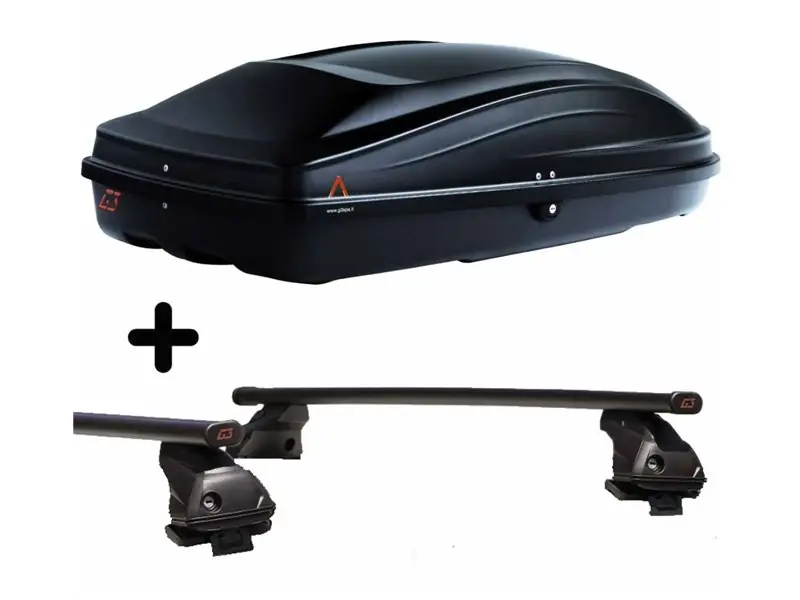 Box e barre Auto per VOLKSWAGEN POLO 3P dal 2010 capiente 240 Litri Colore Nero con Serratura Barre 127 CM e Kit Attacchi nuovo Pagamento Sicuro